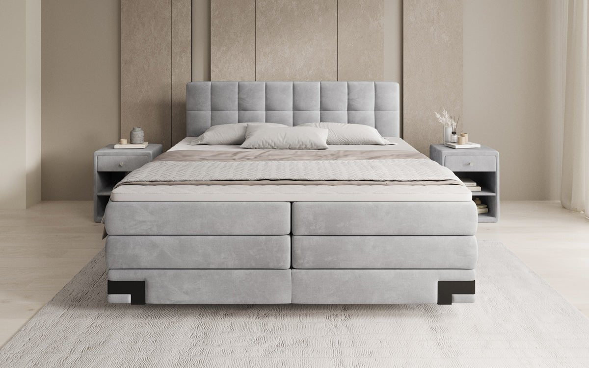 Boxspringbett Isabell mat Stauraum a Samt