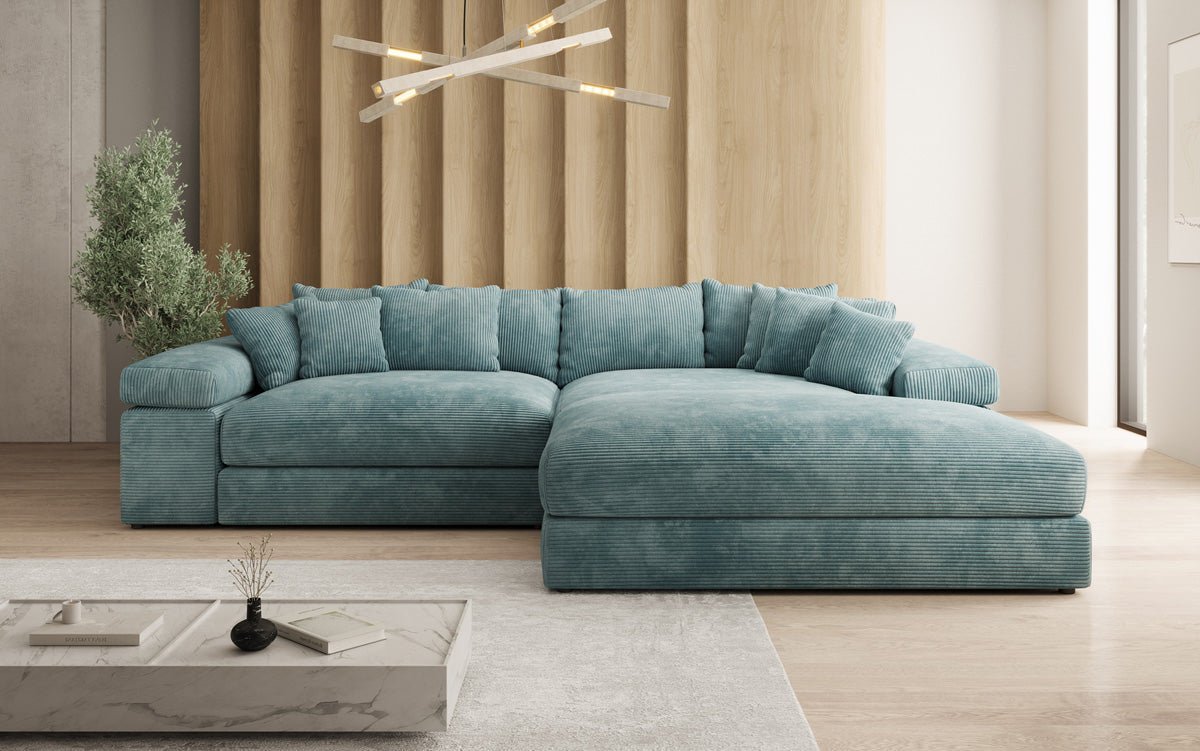 Designer Sofa Bernardo mat breeder Ottomane an Cord