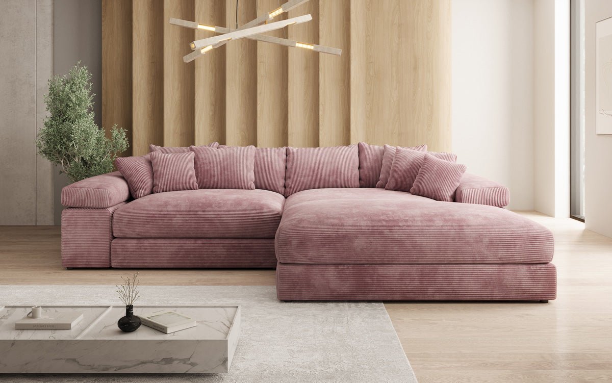 Designer Sofa Bernardo mat breeder Ottomane an Cord