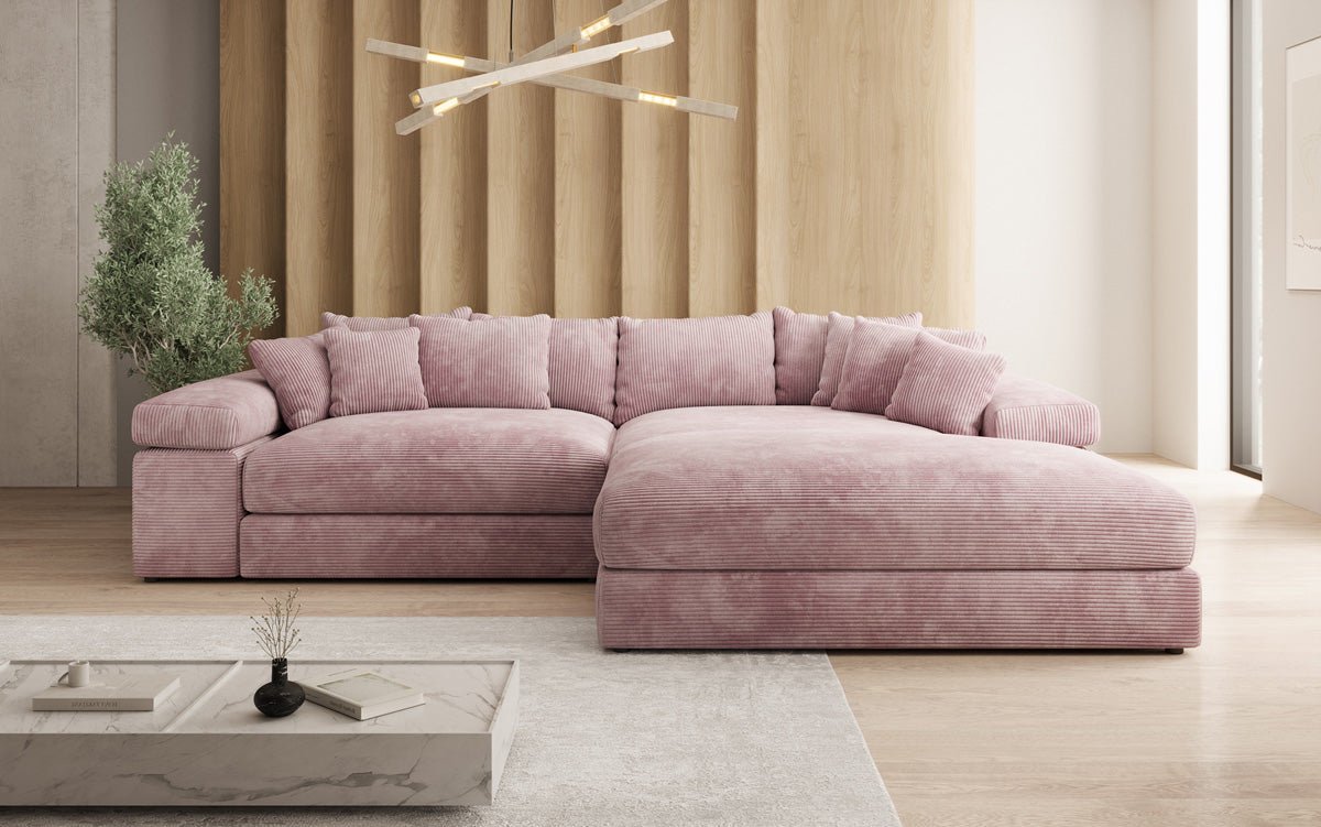 Designer Sofa Bernardo mat breeder Ottomane an Cord