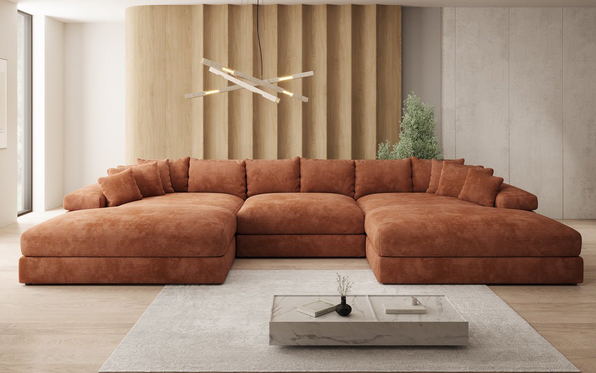 Designer Sofa Bernardo U mat breeder Ottomane a Cord