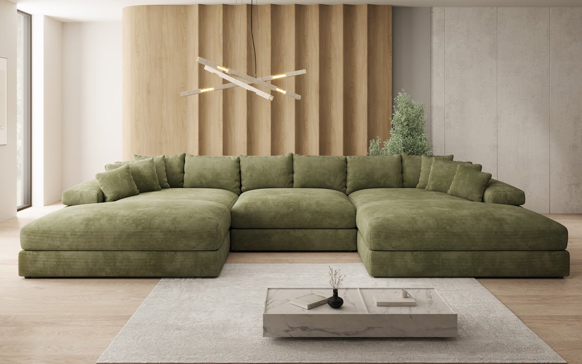 Designer Sofa Bernardo U mat breeder Ottomane a Cord