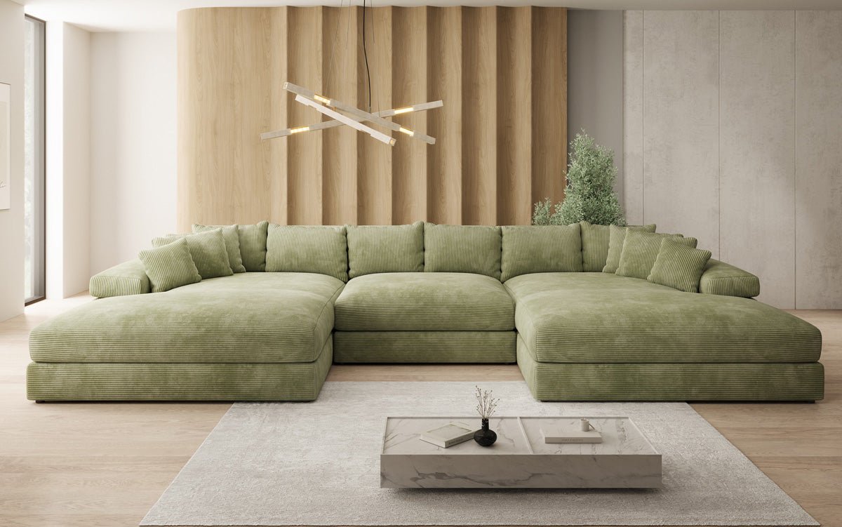 Designer Sofa Bernardo U mat breeder Ottomane a Cord
