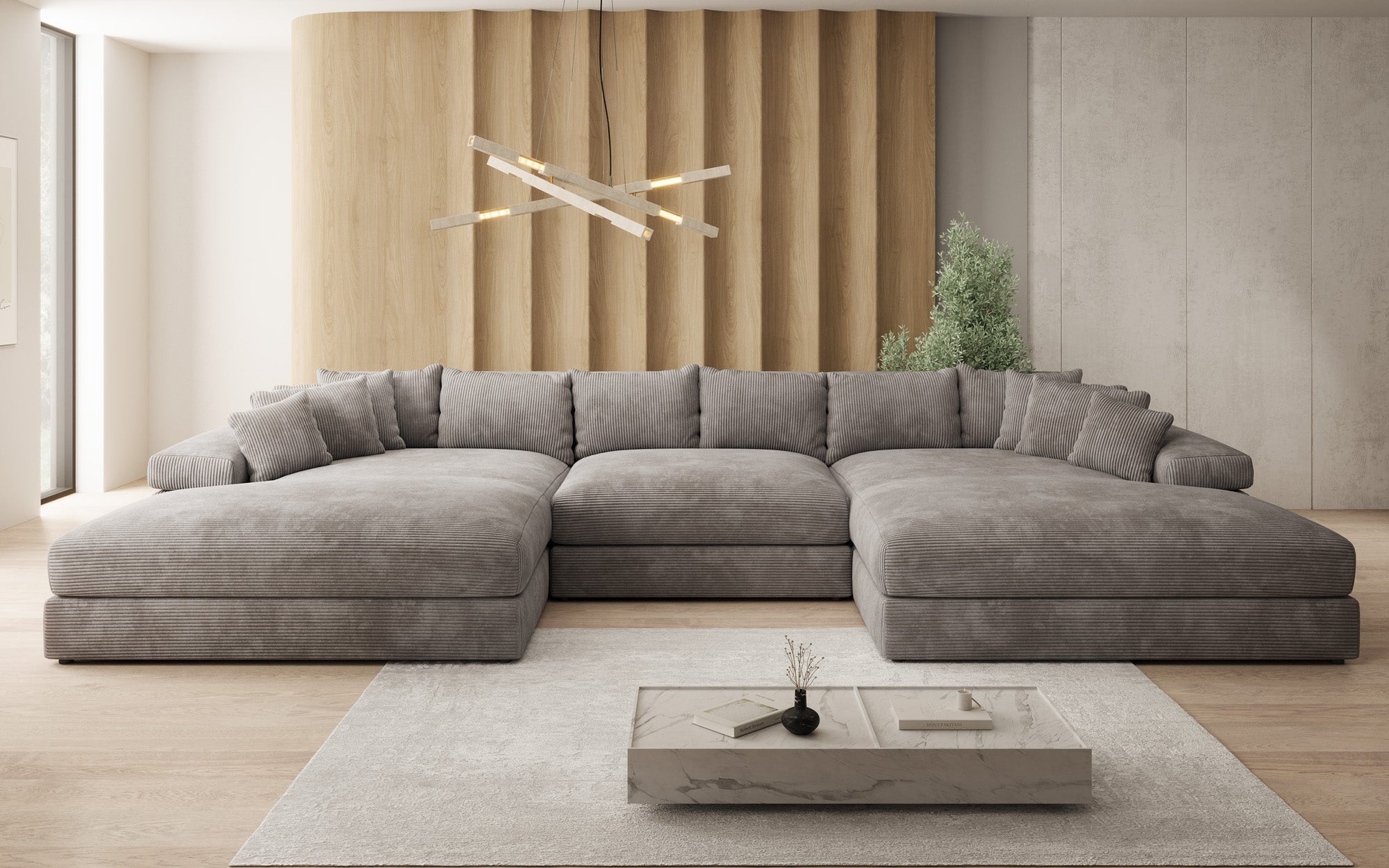 Designer Sofa Bernardo U mat breeder Ottomane a Cord