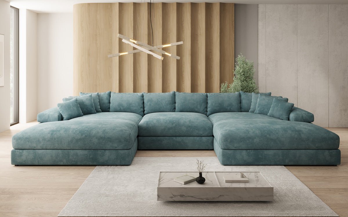 Designer Sofa Bernardo U mat breeder Ottomane a Cord