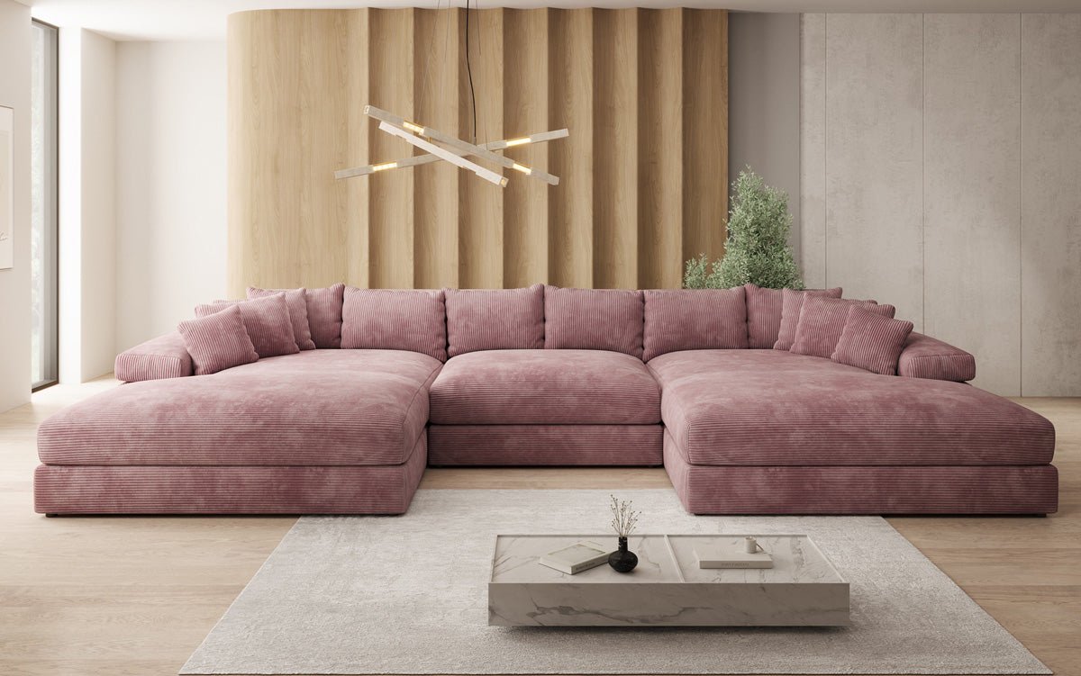 Designer Sofa Bernardo U mat breeder Ottomane a Cord