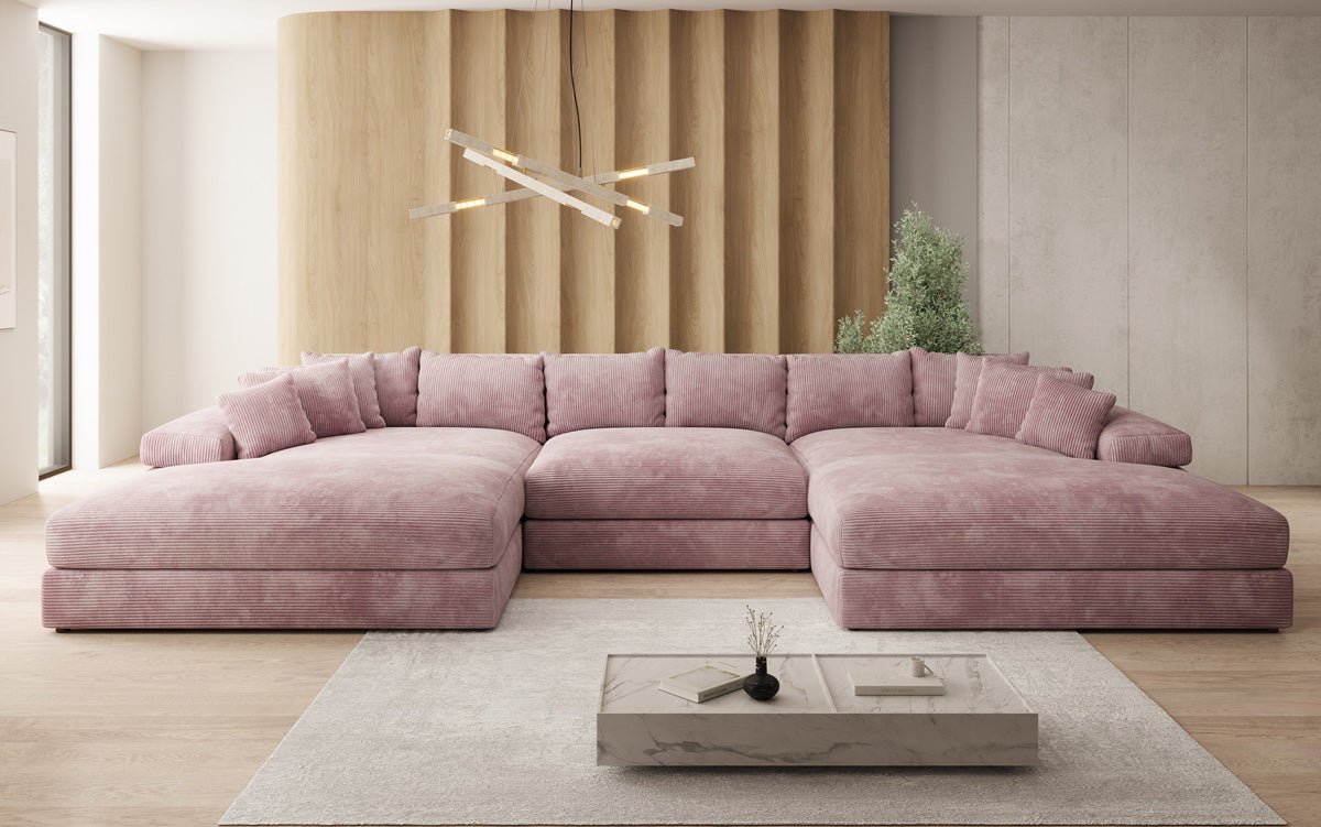 Designer Sofa Bernardo U mat breeder Ottomane a Cord