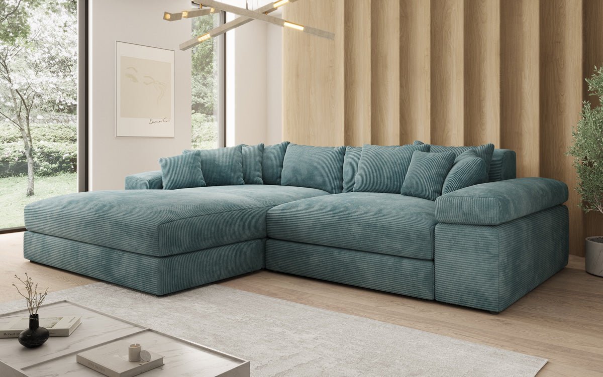 Designer Sofa Bernardo mat breeder Ottomane an Cord