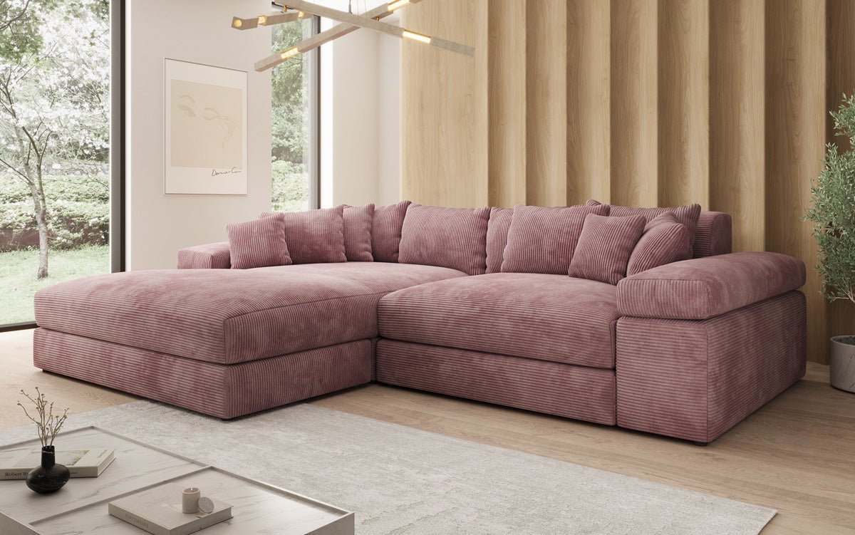 Designer Sofa Bernardo mat breeder Ottomane an Cord