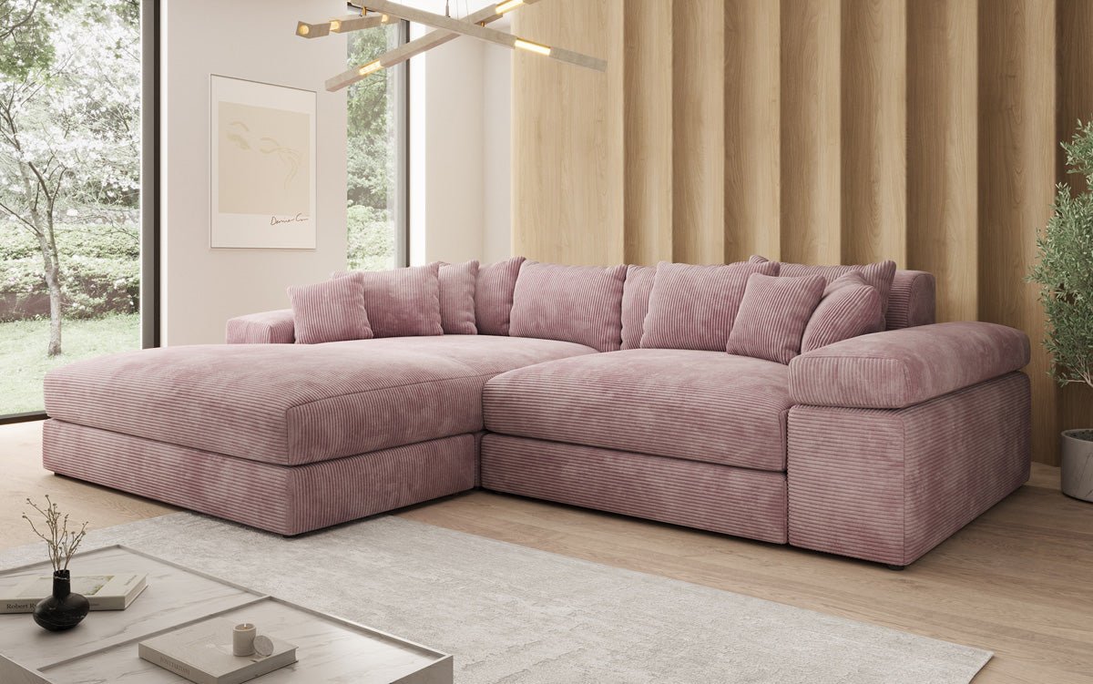 Designer Sofa Bernardo mat breeder Ottomane an Cord