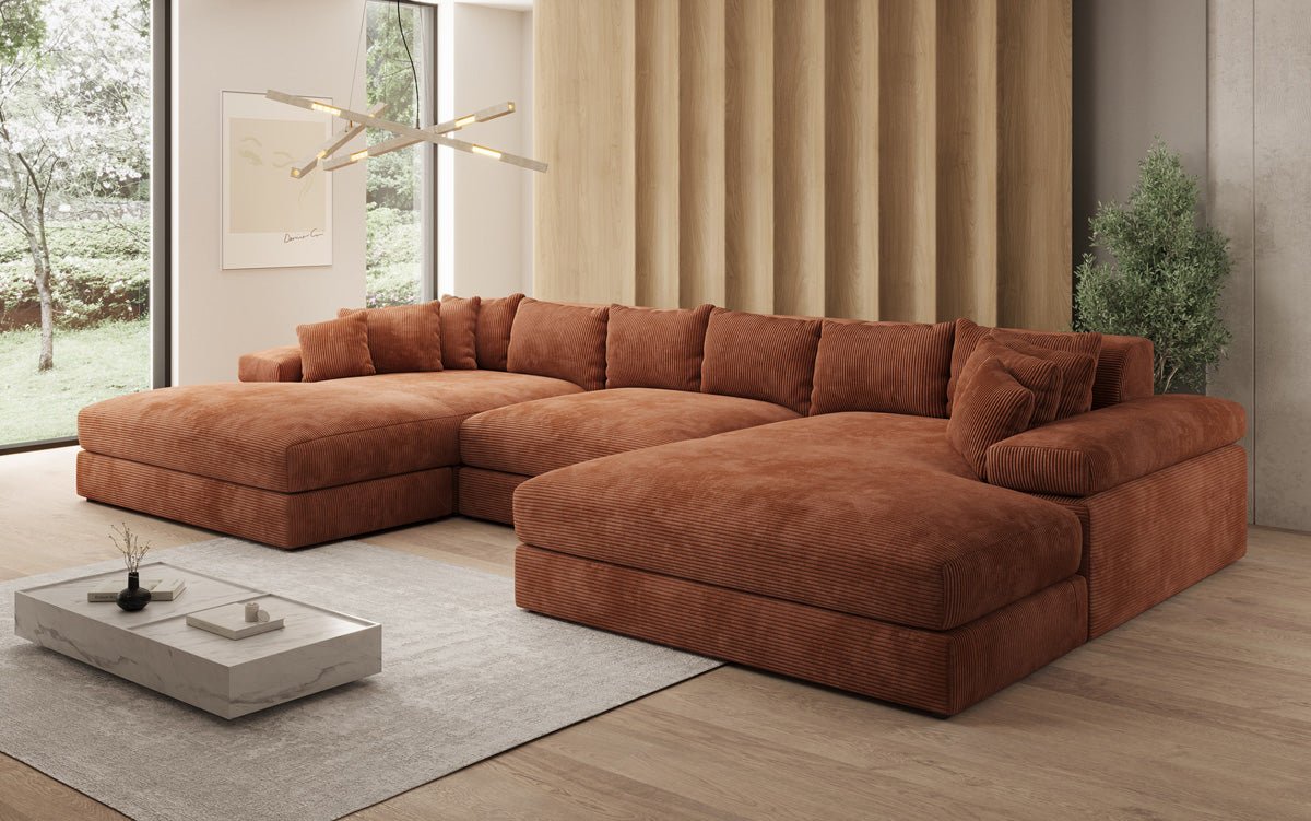 Designer Sofa Bernardo U mat breeder Ottomane a Cord
