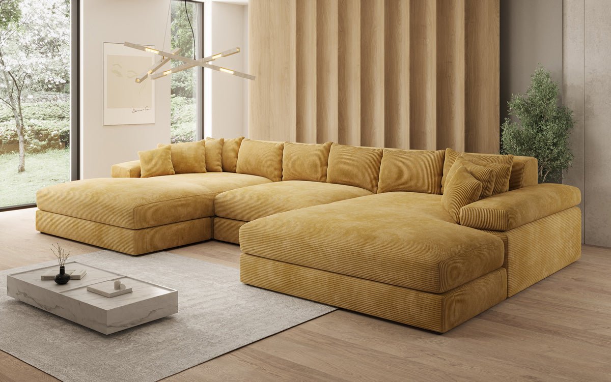 Designer Sofa Bernardo U mat breeder Ottomane a Cord