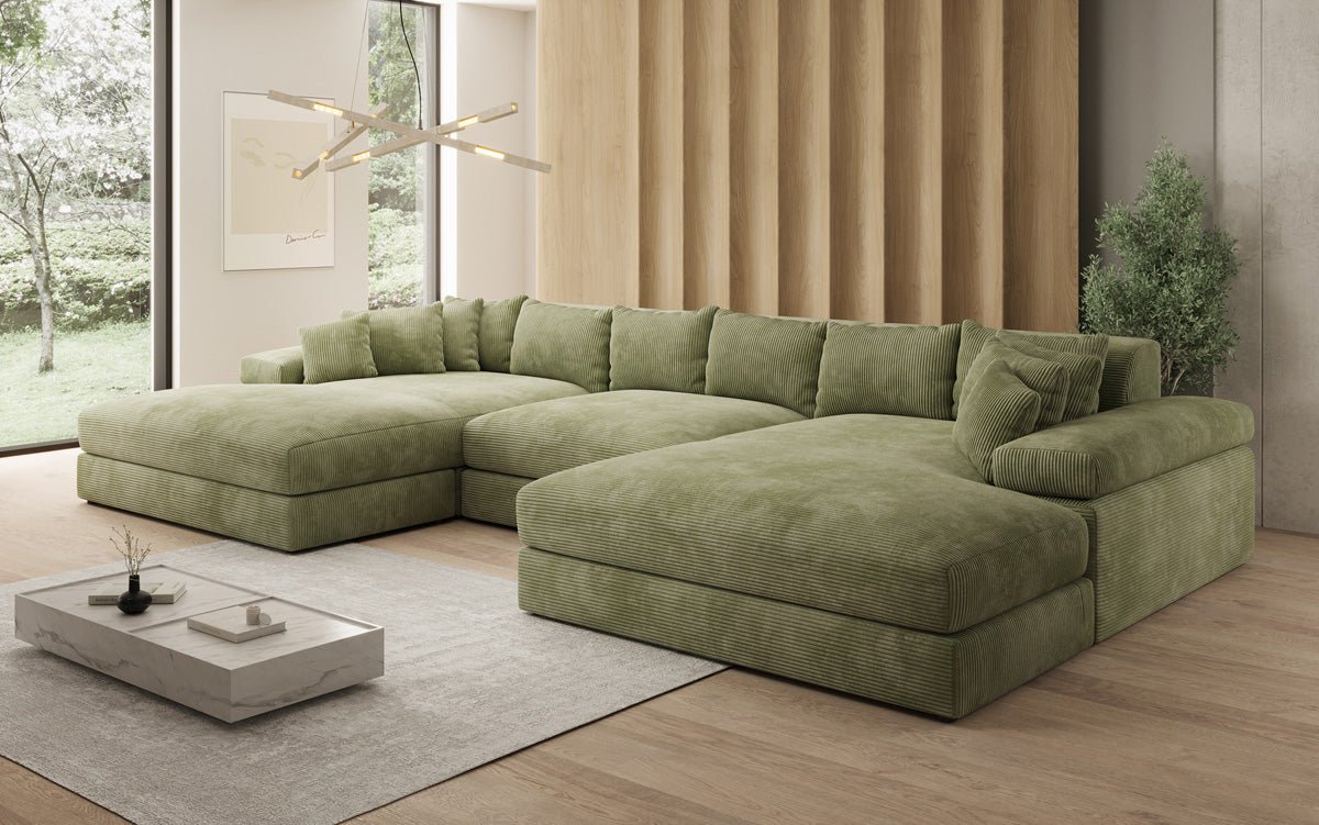 Designer Sofa Bernardo U mat breeder Ottomane a Cord