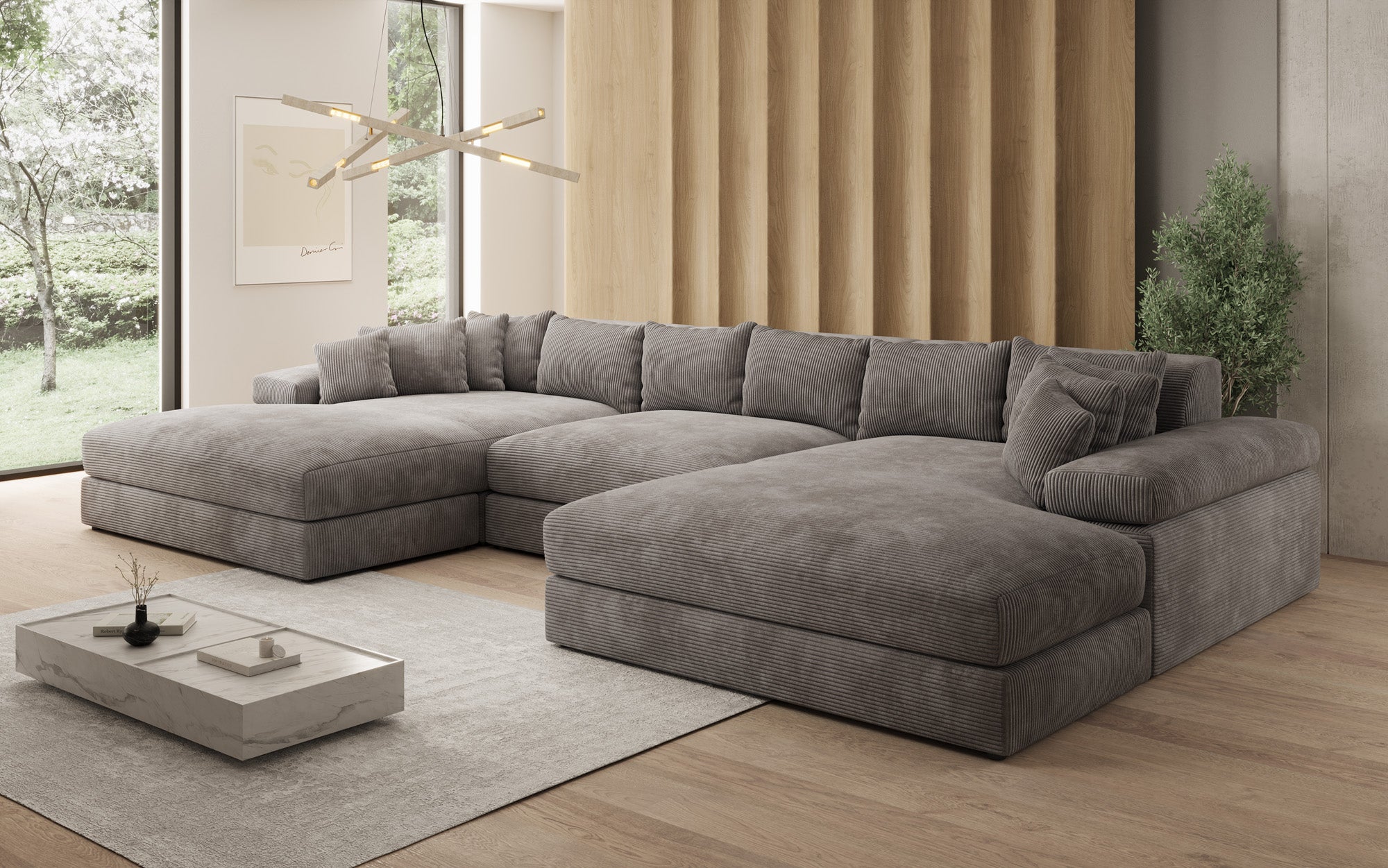 Designer Sofa Bernardo U mat breeder Ottomane a Cord