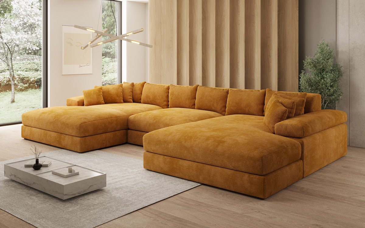 Designer Sofa Bernardo U mat breeder Ottomane a Cord