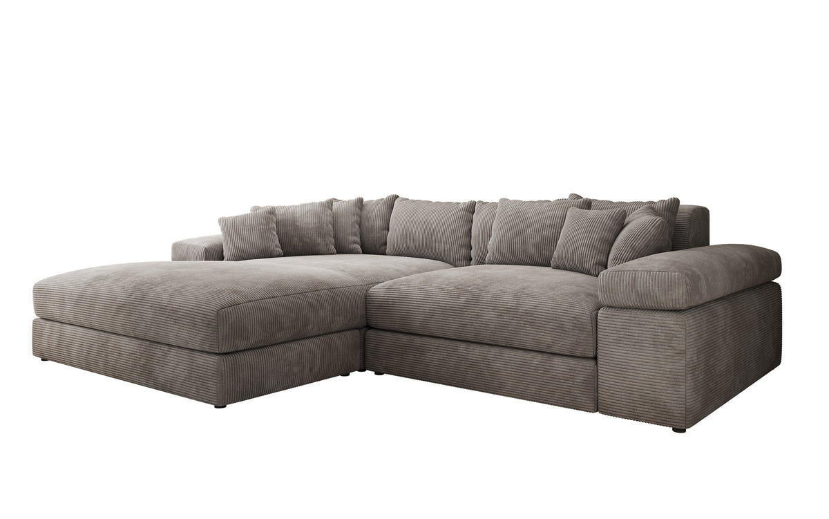 Designer-Ecksofa Bernardo mat breeder Ottomane a Cord