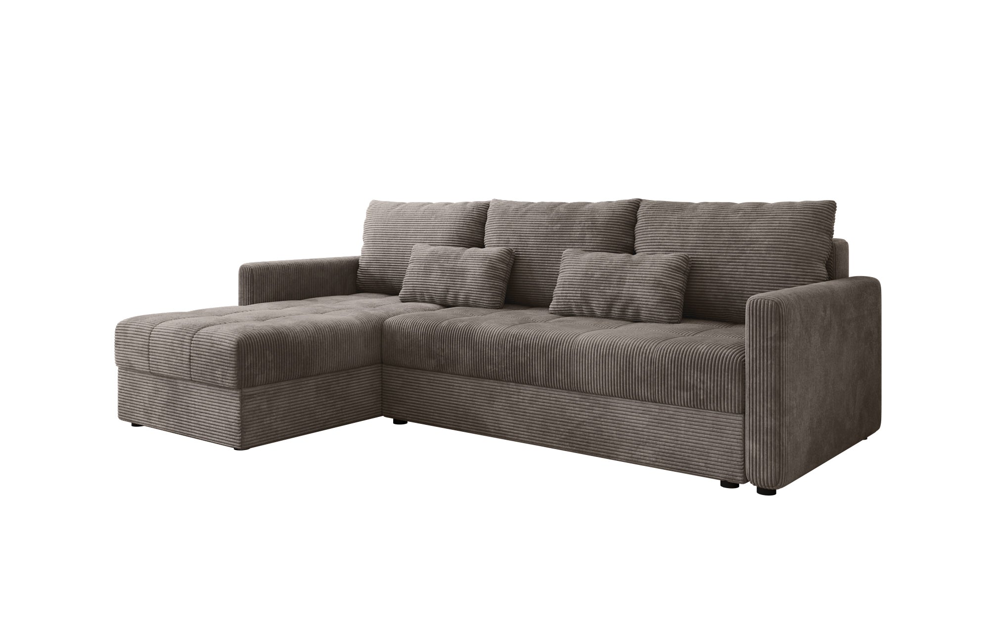 Designersofas Roma aus Cord mat Schloof- a Klappfunktioun