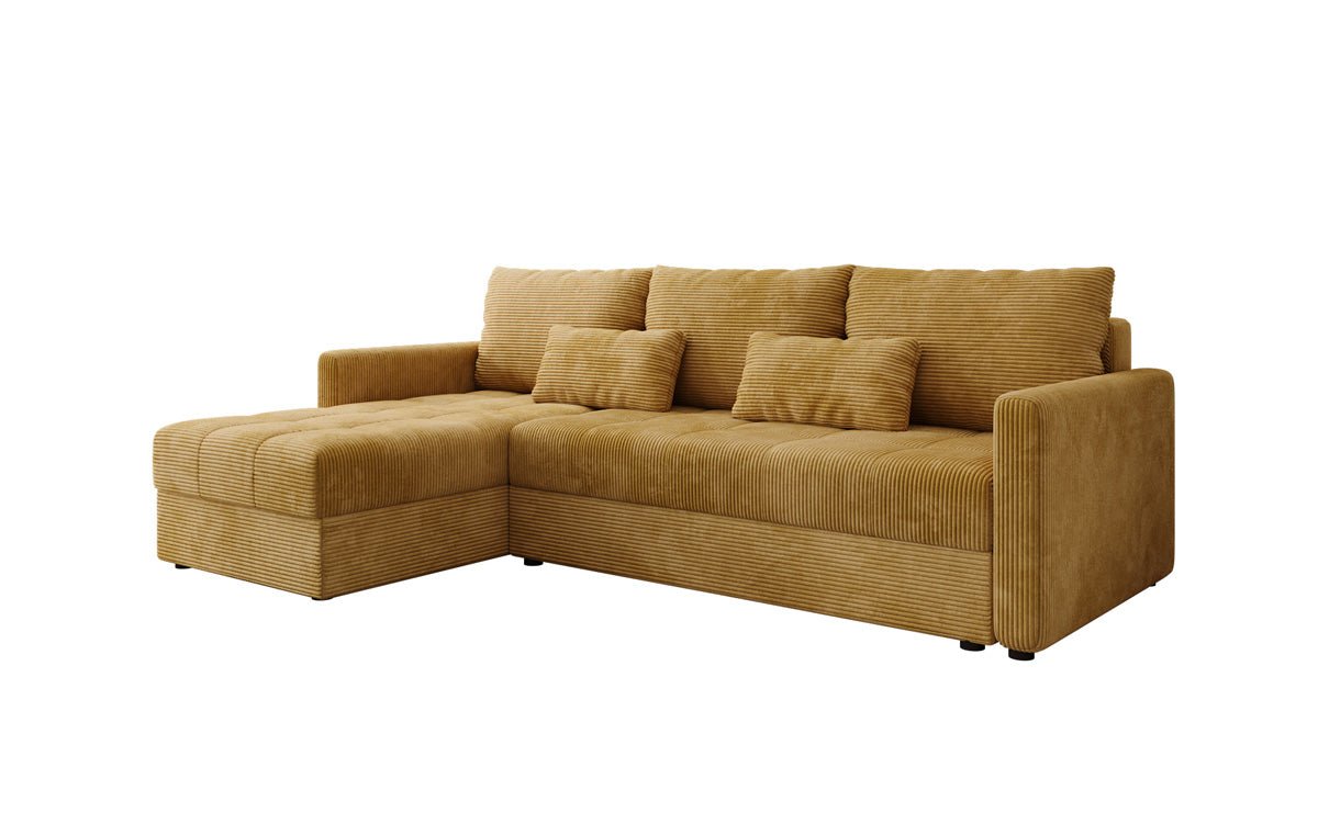 Designersofas Roma aus Cord mat Schloof- a Klappfunktioun