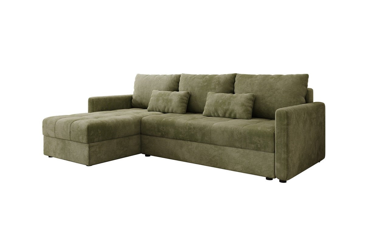 Designersofas Roma aus Cord mat Schloof- a Klappfunktioun