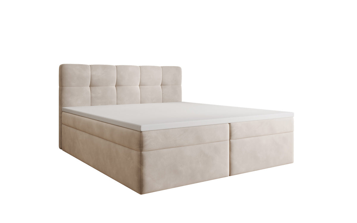 Boxspringbett Cozy II Samt mat Stauraum