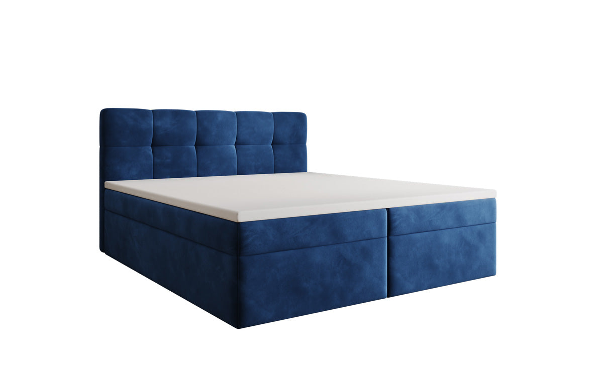 Boxspringbett Cozy II Samt mat Stauraum