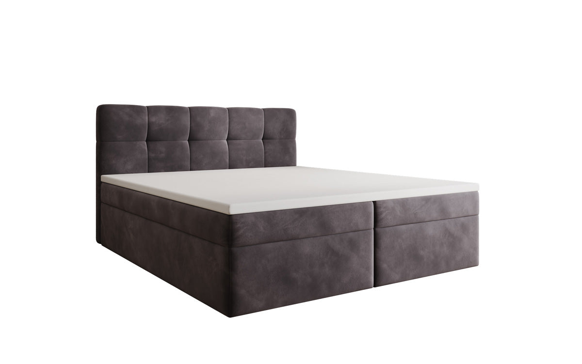 Boxspringbett Cozy II Samt mat Stauraum