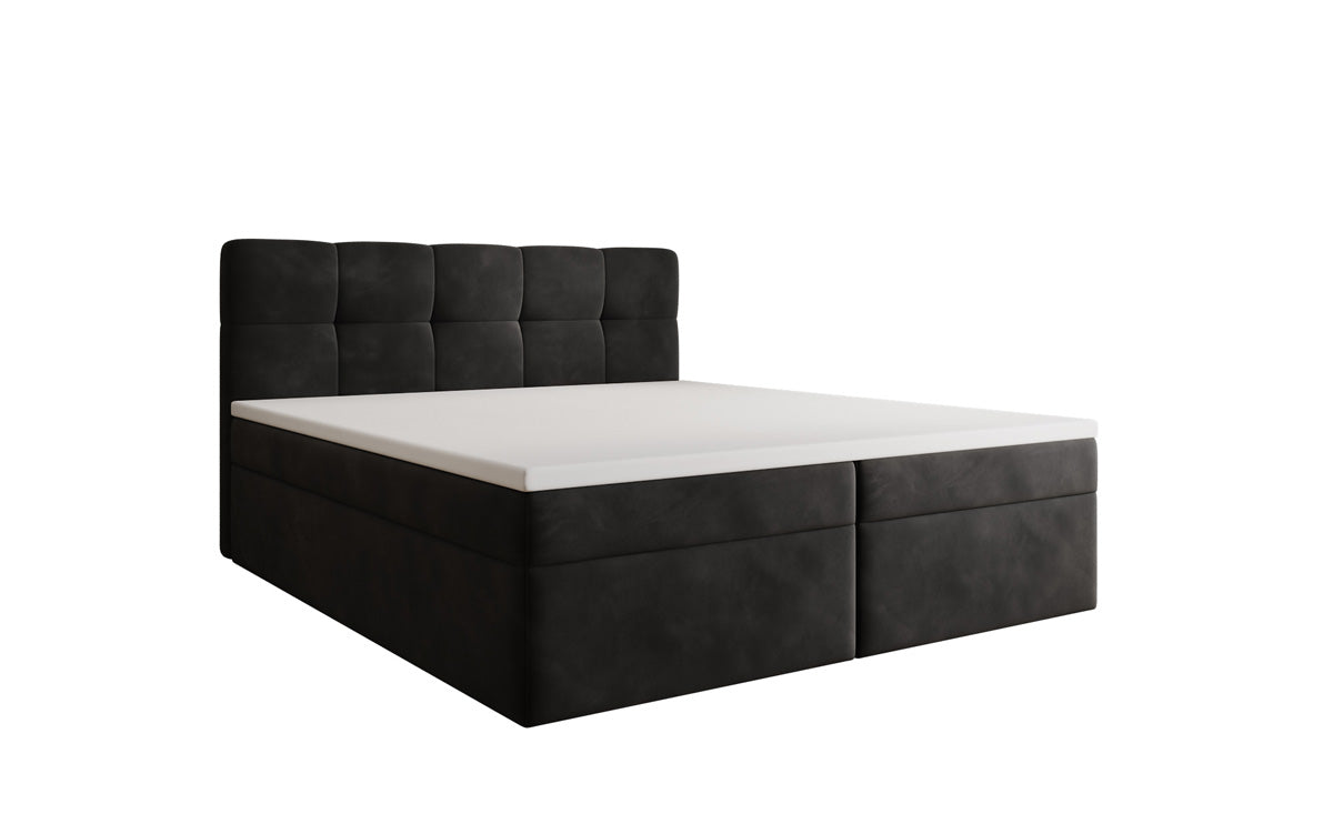 Boxspringbett Cozy II Samt mat Stauraum