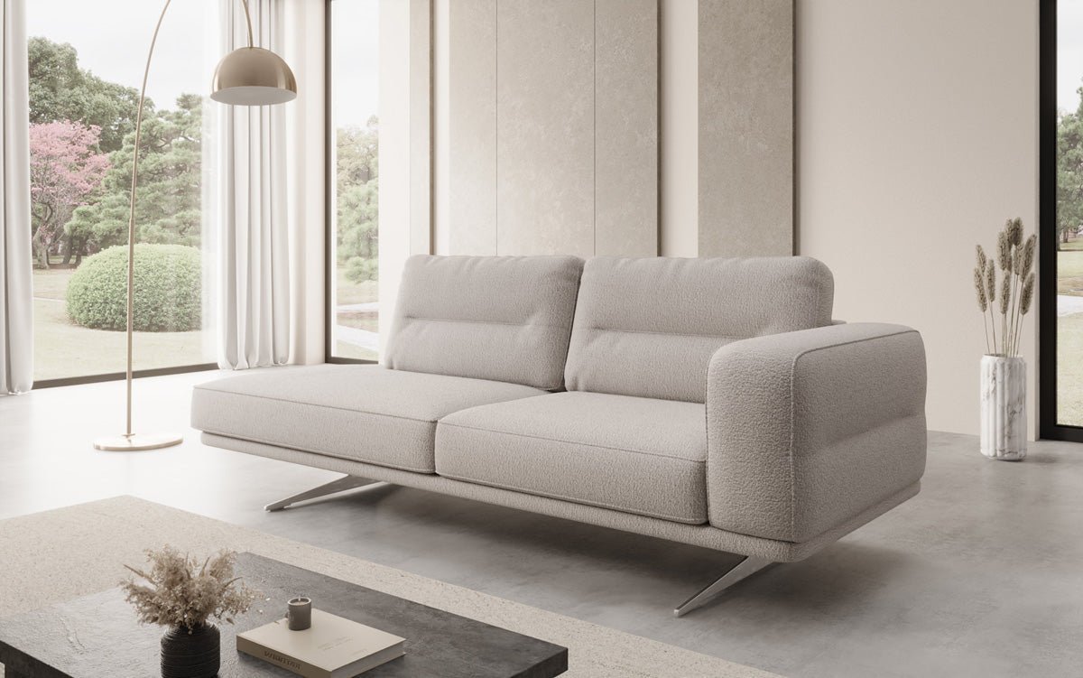 Designer-Sofa-Chaiselongue Torino aus Bouclé