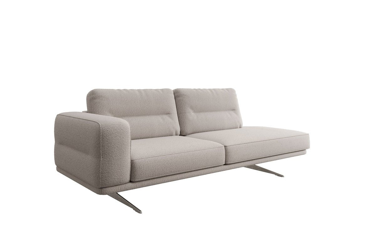 Designer-Sofa-Chaiselongue Torino aus Bouclé