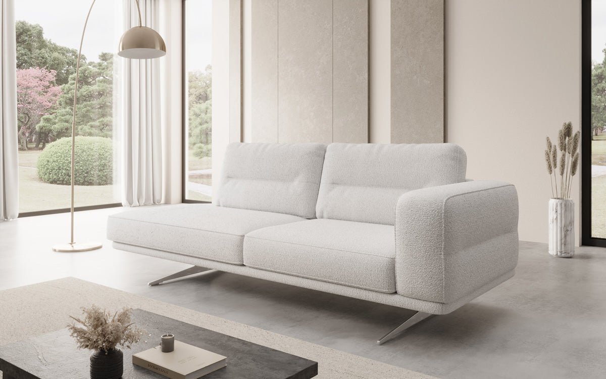 Designer-Sofa-Chaiselongue Torino aus Bouclé