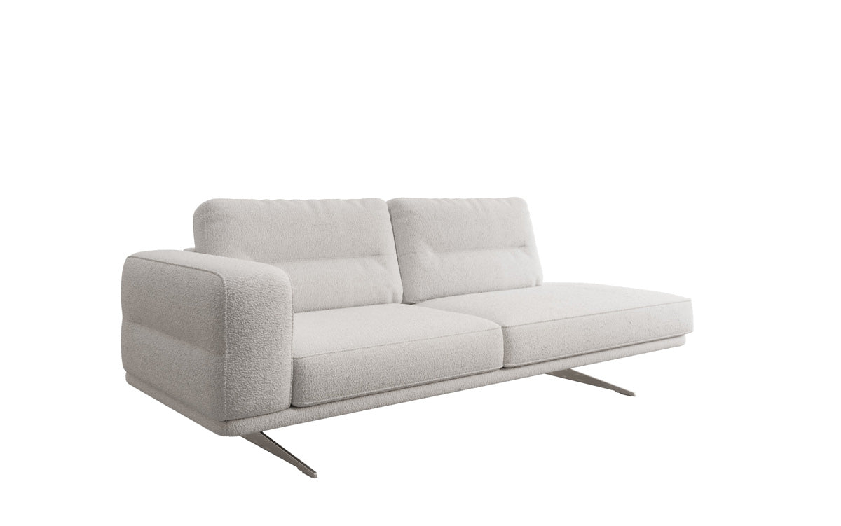 Designer-Sofa-Chaiselongue Torino aus Bouclé