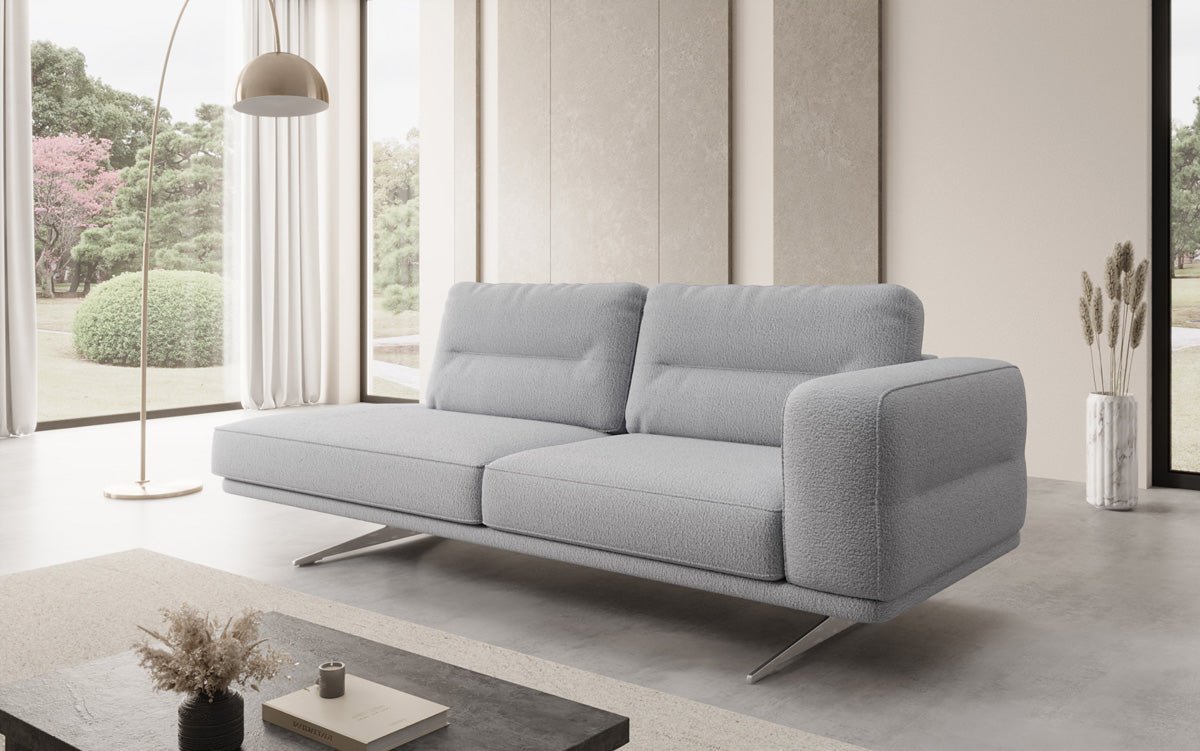 Designer-Sofa-Chaiselongue Torino aus Bouclé