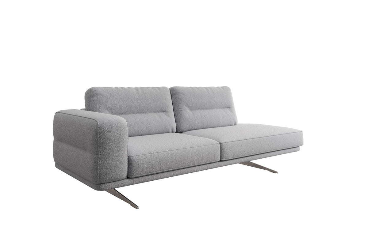 Designer-Sofa-Chaiselongue Torino aus Bouclé