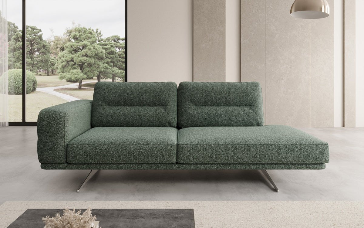 Designer-Sofa-Chaiselongue Torino aus Bouclé