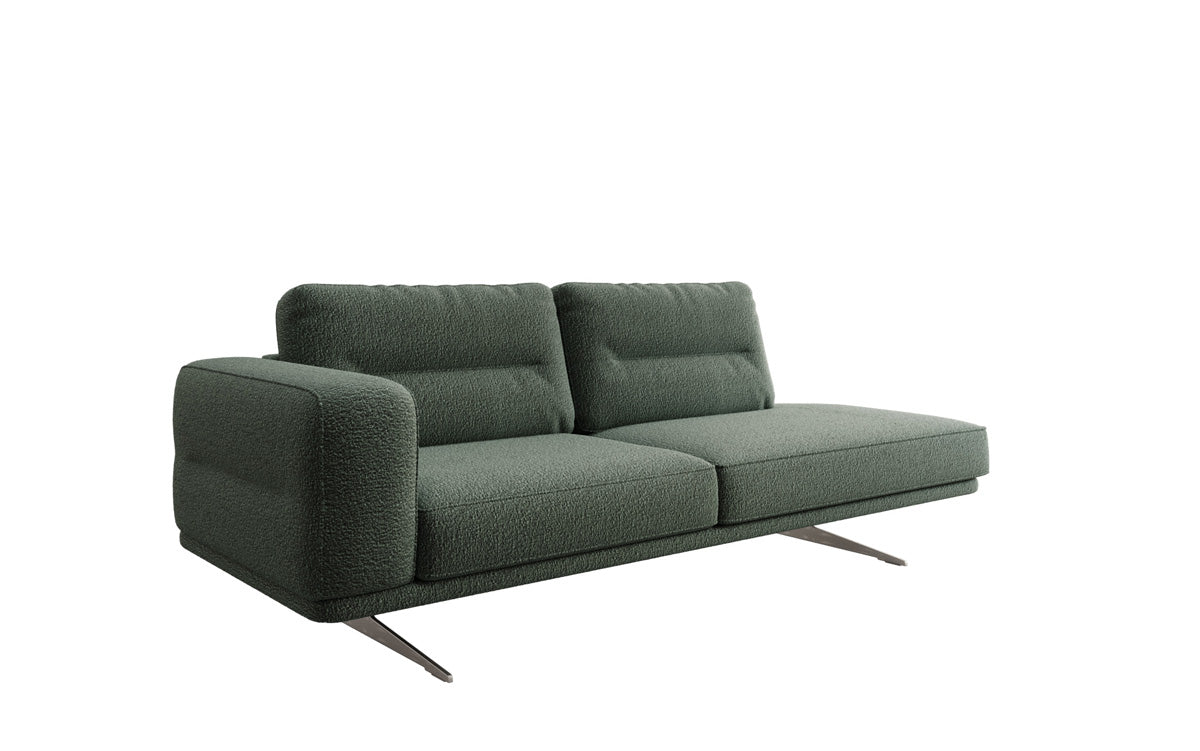 Designer-Sofa-Chaiselongue Torino aus Bouclé
