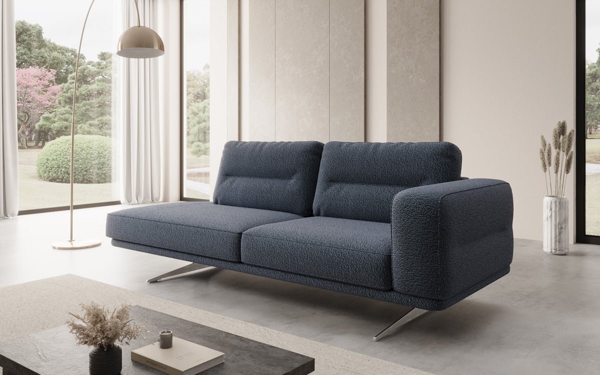 Designer-Sofa-Chaiselongue Torino aus Bouclé