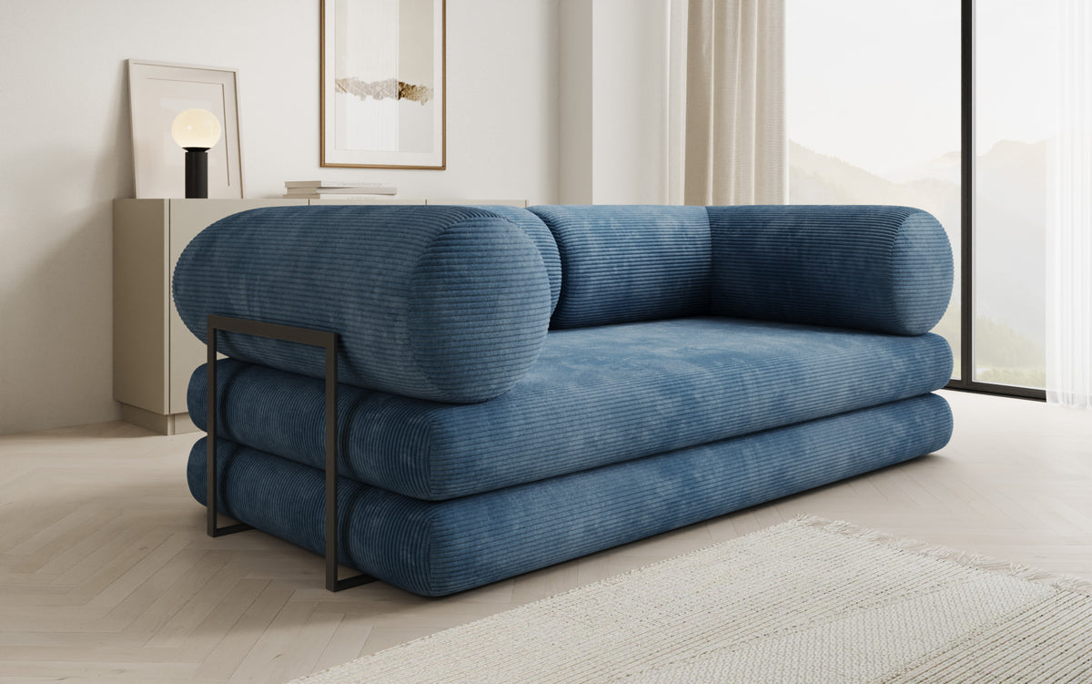 Designer-Sofa Lazy Tube 3-Sëtzer a Cord