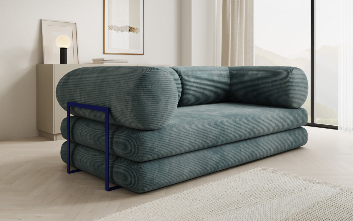 Designer-Sofa Lazy Tube 3-Sëtzer a Cord