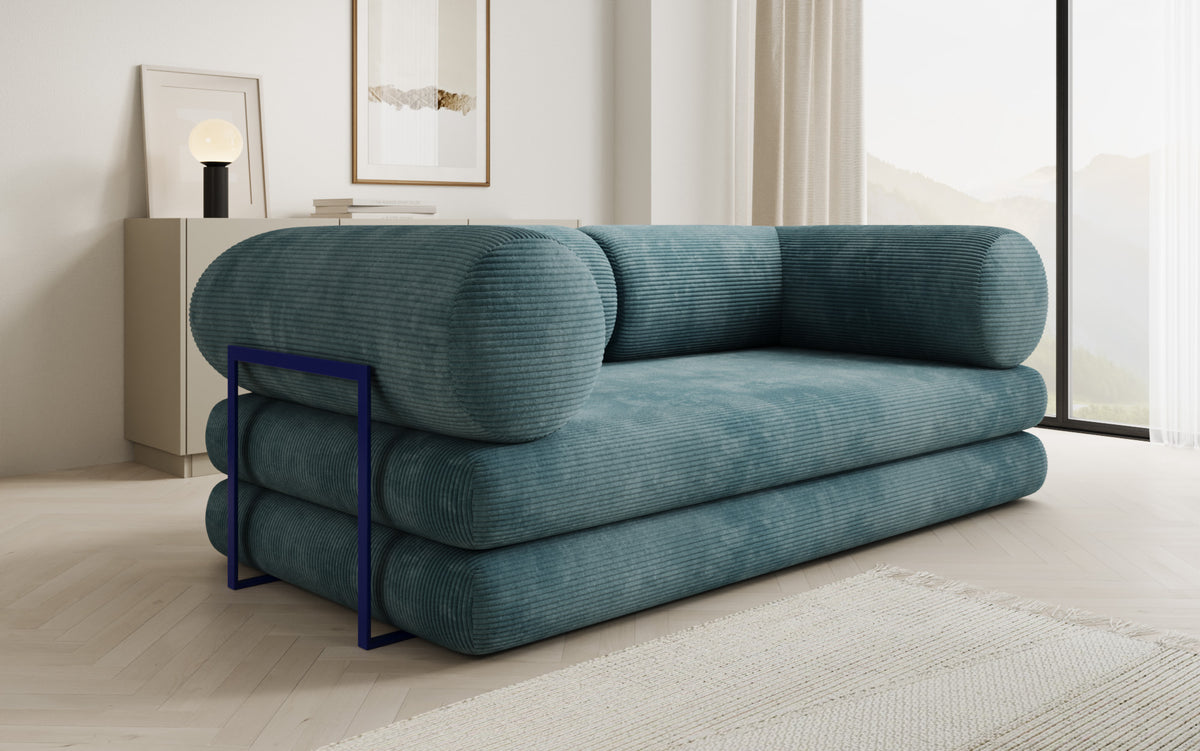 Designer-Sofa Lazy Tube 3-Sëtzer a Cord
