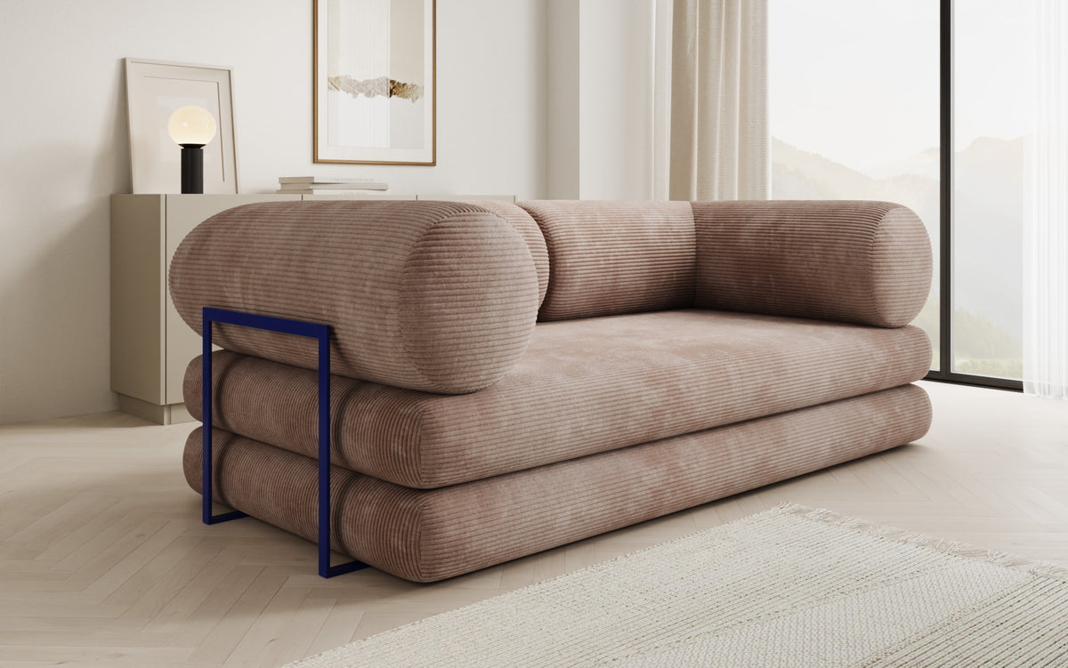 Designer-Sofa Lazy Tube 3-Sëtzer a Cord