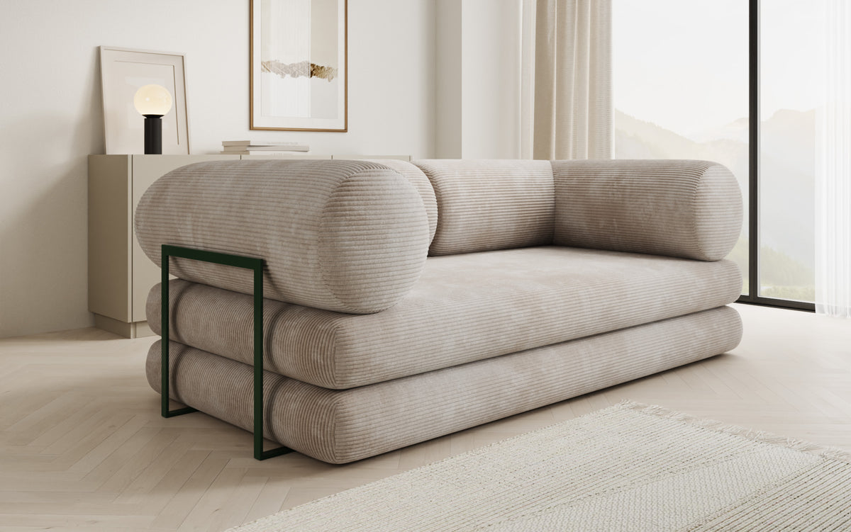 Designer-Sofa Lazy Tube 3-Sëtzer a Cord