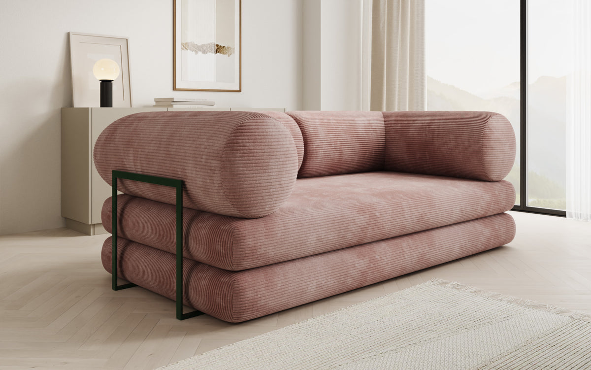 Designer-Sofa Lazy Tube 3-Sëtzer a Cord