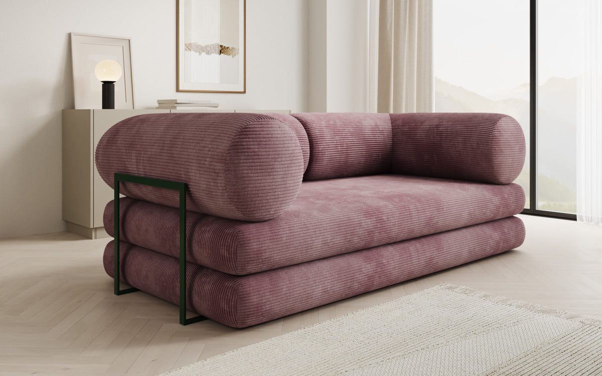 Designer-Sofa Lazy Tube 3-Sëtzer a Cord