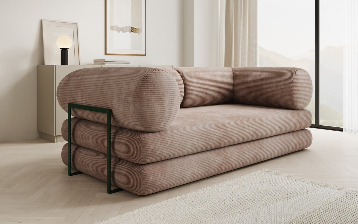 Designer-Sofa Lazy Tube 3-Sëtzer a Cord