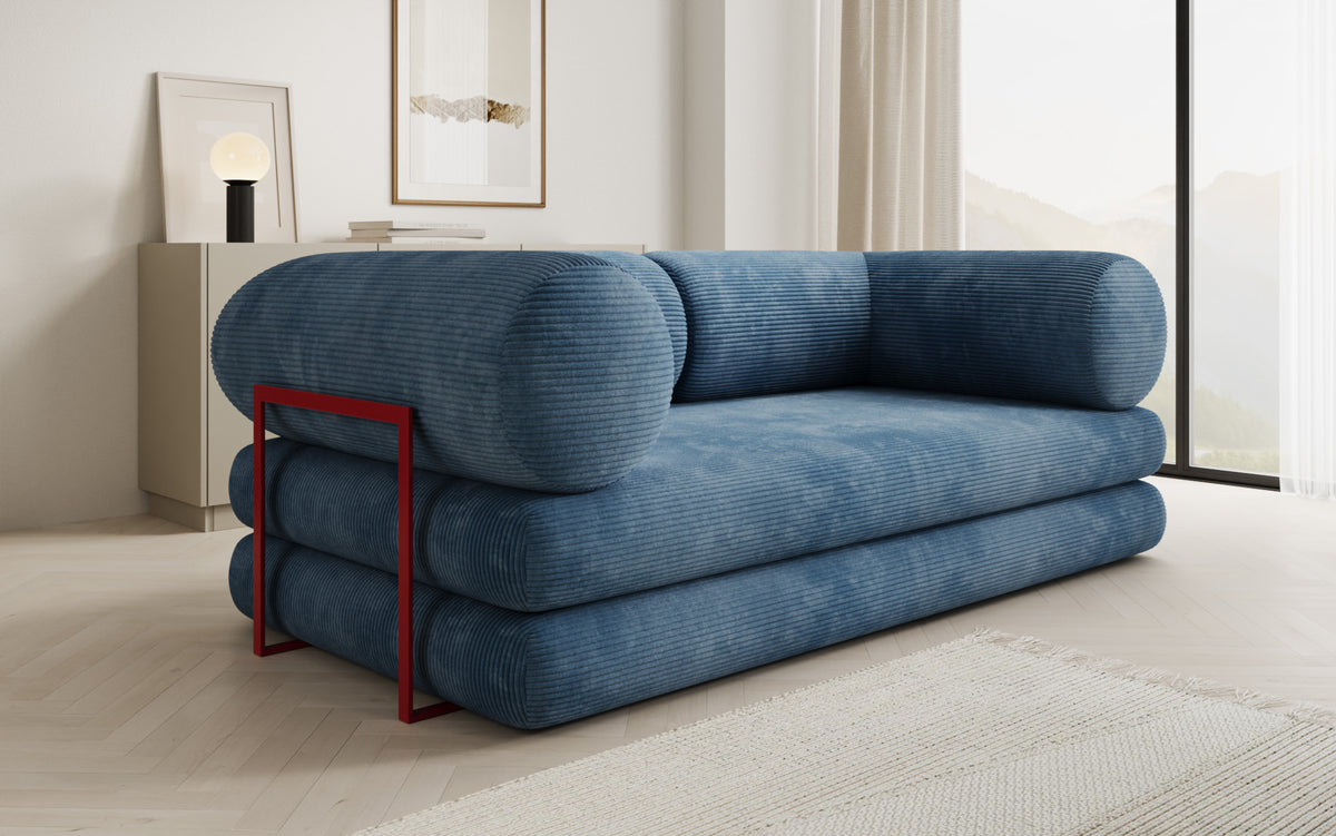 Designer-Sofa Lazy Tube 3-Sëtzer a Cord