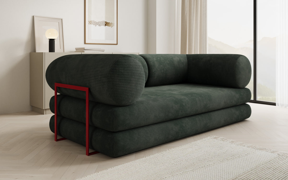 Designer-Sofa Lazy Tube 3-Sëtzer a Cord