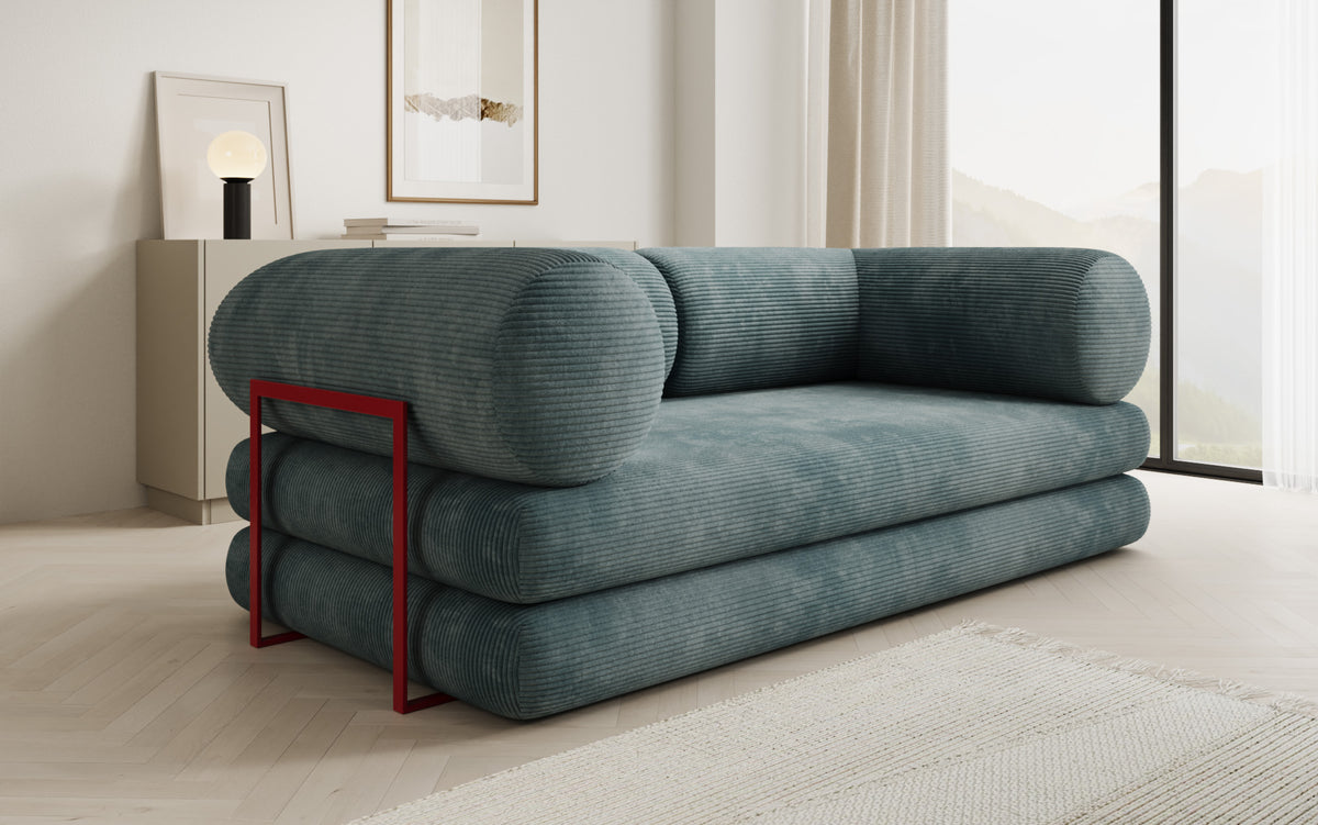 Designer-Sofa Lazy Tube 3-Sëtzer a Cord
