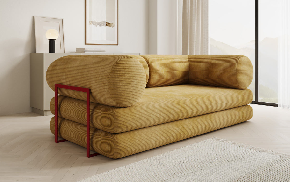 Designer-Sofa Lazy Tube 3-Sëtzer a Cord