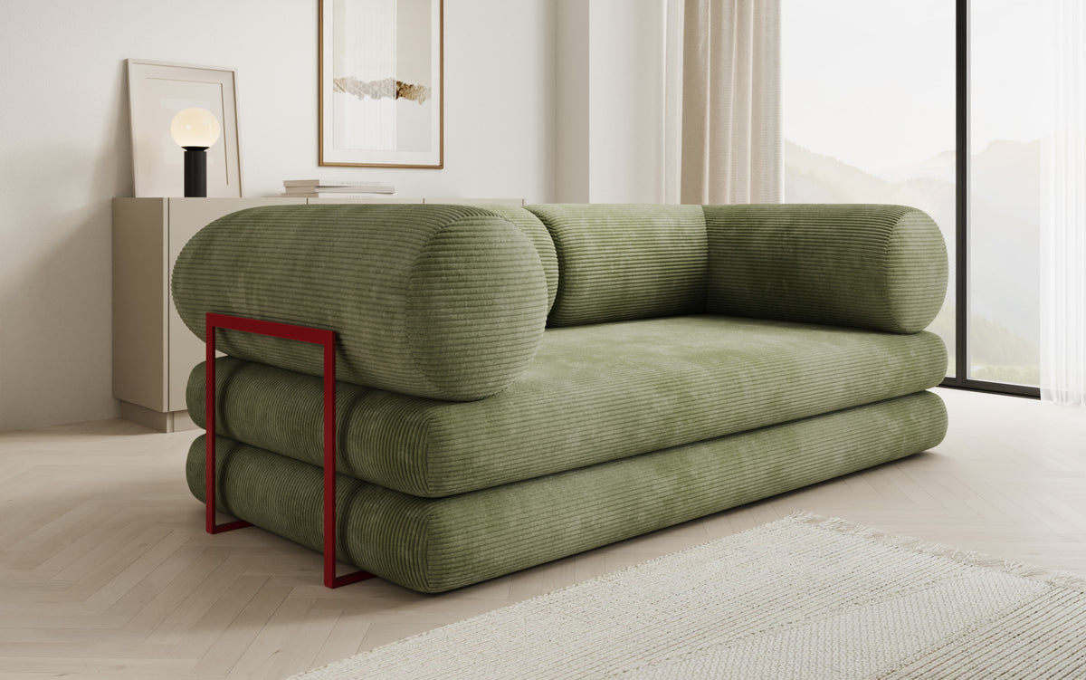Designer-Sofa Lazy Tube 3-Sëtzer a Cord