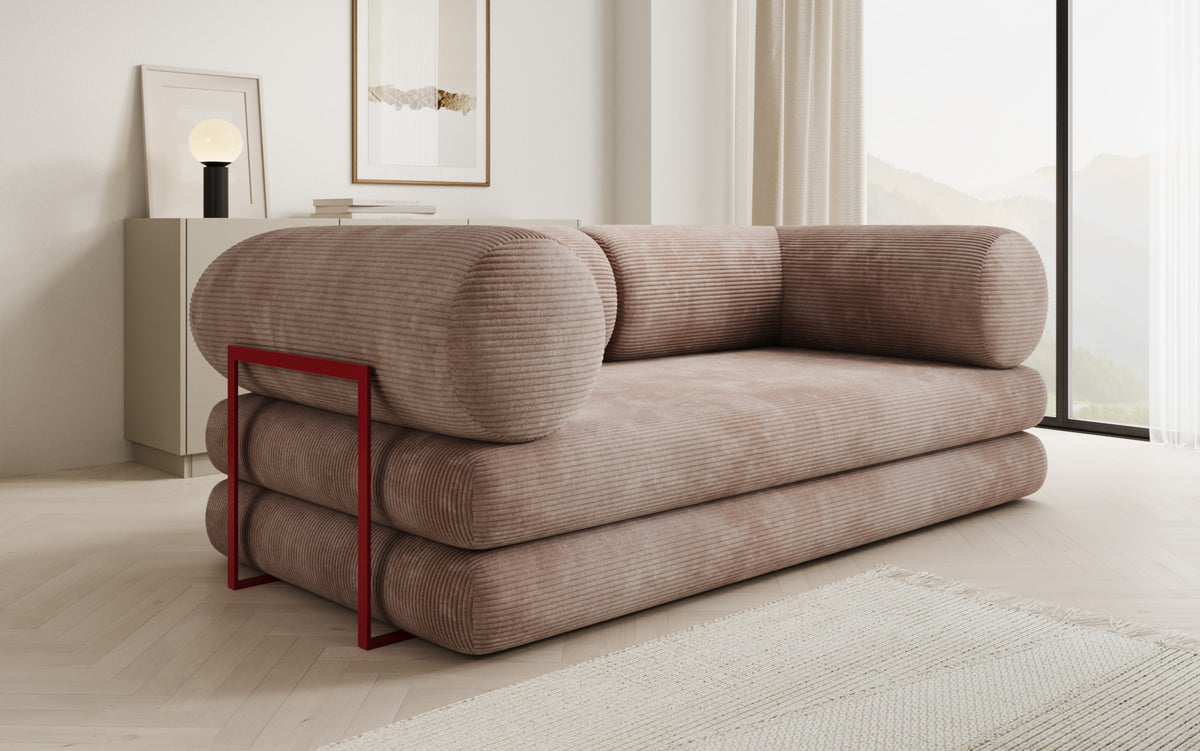 Designer-Sofa Lazy Tube 3-Sëtzer a Cord